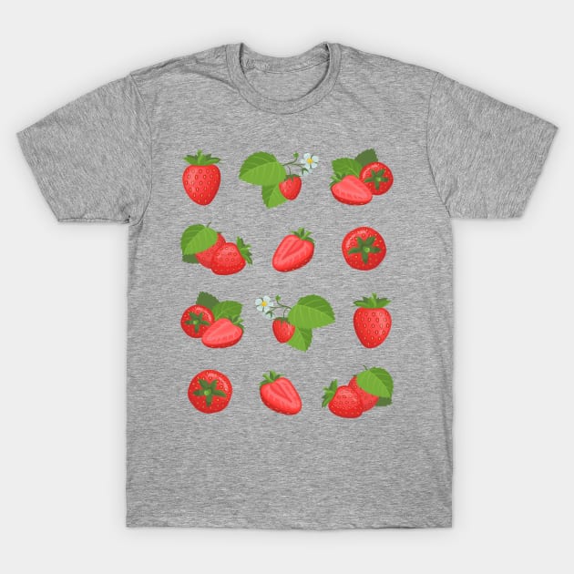 Cottagecore Aesthetics Strawberries Country Farm Core T-Shirt by Core Aesthetics